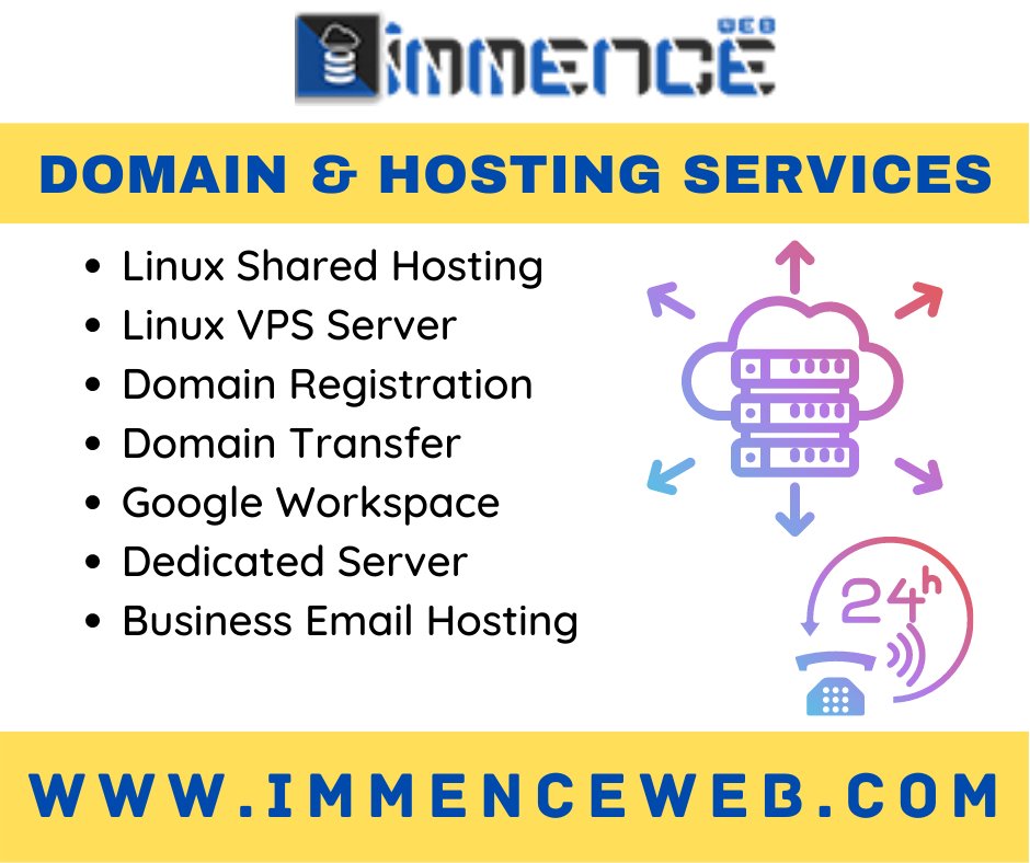 Linux Shared Hosting &amp; Domain Register done here, manageable service. #webhosting #domains #Linux #cloudserver #googleworkspace #gsuite #sitelock more info - bit.ly/2HpTqlb