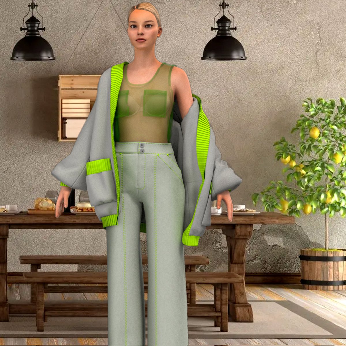 3DCSTUDIOx's tweet photo. Diseño en 3D de un conjunto para el día a día.
Pantalón, top y chaqueta de punto grueso.
#Clo3D
#Marvellousdesign #fashiondesign #fashiondesigner #fashion3d #3dworld #3dartist #3dfashion #3ddesign #3dmodeling #3dmoda #metaverse #metaverso https://t.co/KnCpgHQzHH