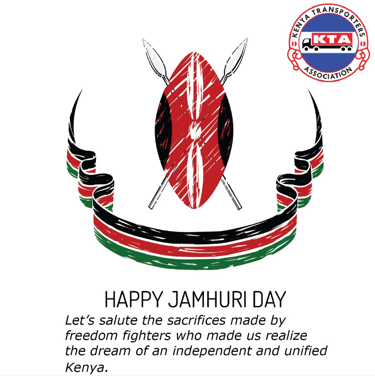 KTA_Kenya's tweet photo. Our freedom fighters endured countless suffering to give Kenyans their freedom. Wishing you and your family a safe and Happy Jamhuri Day. https://t.co/GHFpCGn98p