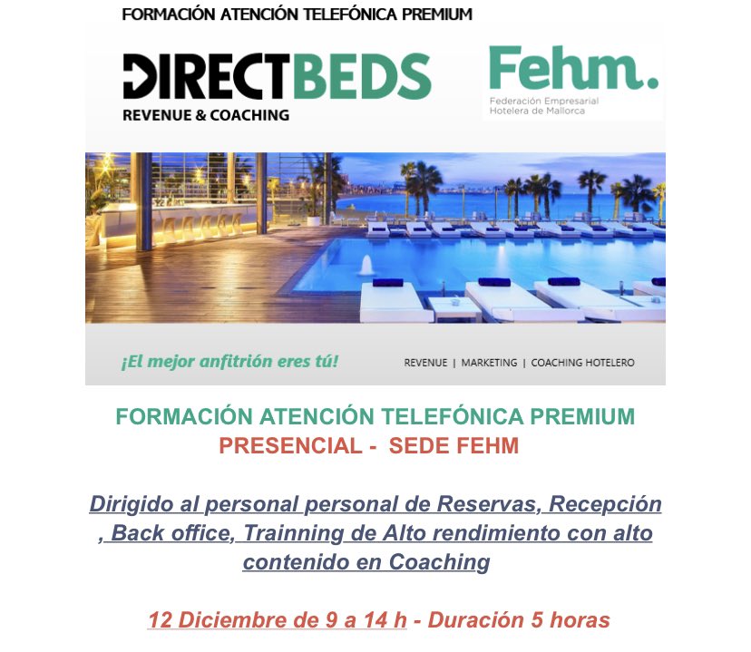 La #formación es un pilar para 🚀 la capacidad de equipos y 💪 la competitividad 

Arrancamos en @fehm la 🤝 <a href="/Directbeds1/">Directbeds</a> 👉jornada de atención ☎️ 

Todos los canales deben ser eficientes y no hay uno más importante que otro cuando se trata de prestar el servicio que se demanda