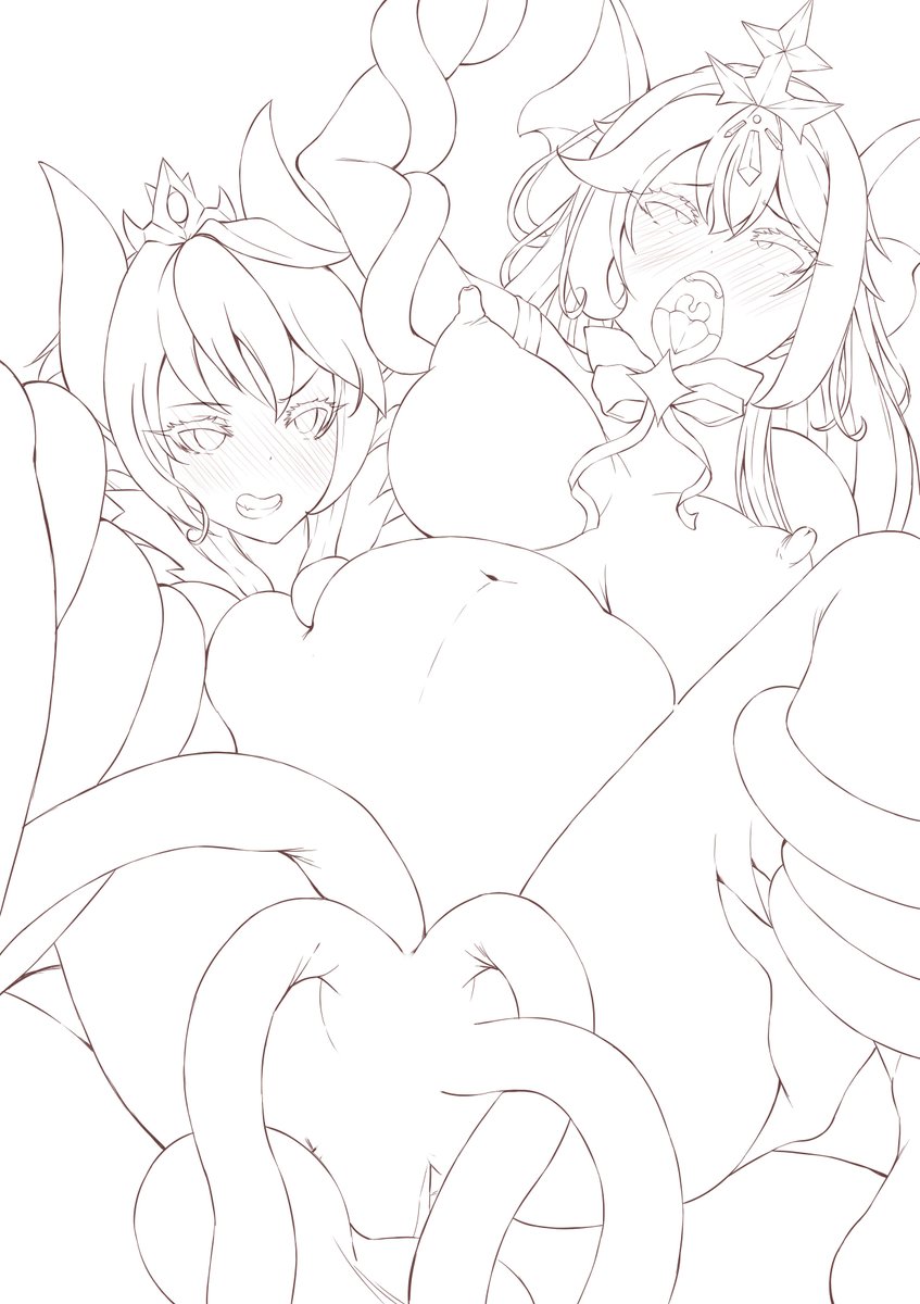 次回Skebの線画終わり🥰
エルソ●ドで百合フタナリ×触手(いつもの)
今日はここまで(`・ω・')ゞ
明日には完成させよう(∩'∀`)∩ 