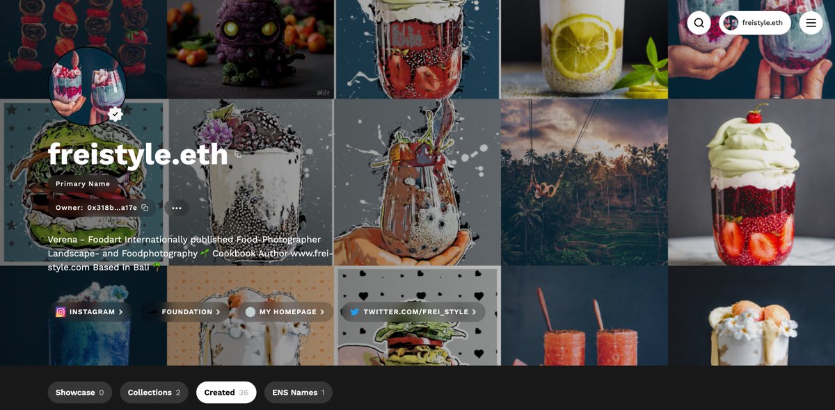 I set up my <a href="/ethdotco/">Eth.co</a> profile and totally love the look of it - everything at one place and aesthetically pleasing!

Welcome to my profile:❤️ 
freistyle.eth.co

#NFTCommuntiy