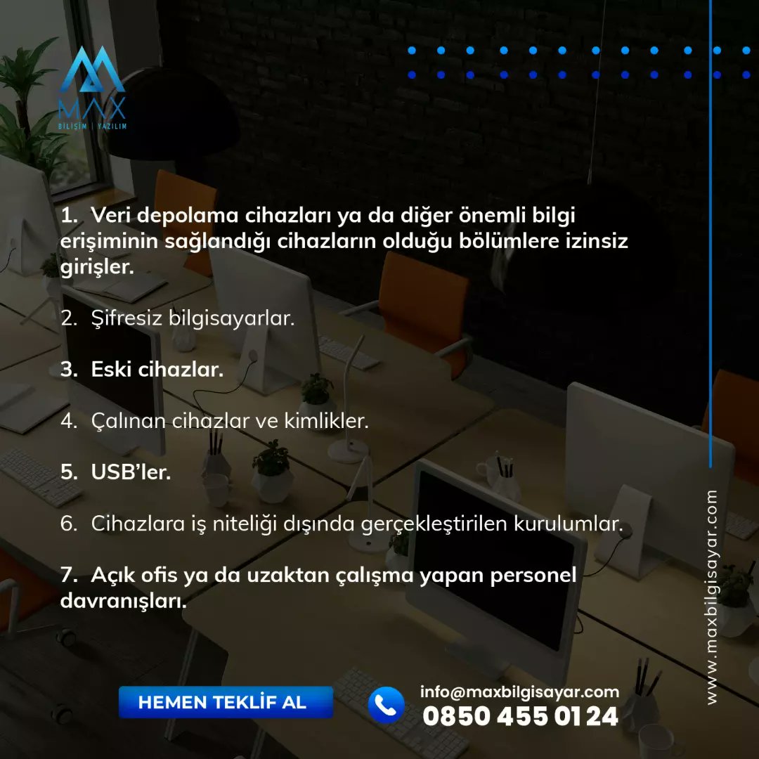 🔴Ofiste Şaşırtıcı 7 Güvenlik Riski

🌐maxbilgisayar.com
📞0850 455 01 24
📨info@maxbilgisayar.com

#Yazılım #Yazılımcı #SiberGüvenlik #OfisYazılımı #VeriDepolama #VeriGüvenliği #Bilişim #EDönüşüm #Donanım #NetworkKurulum #Bilgisayar #software #Firewall #MaxBilgisayar