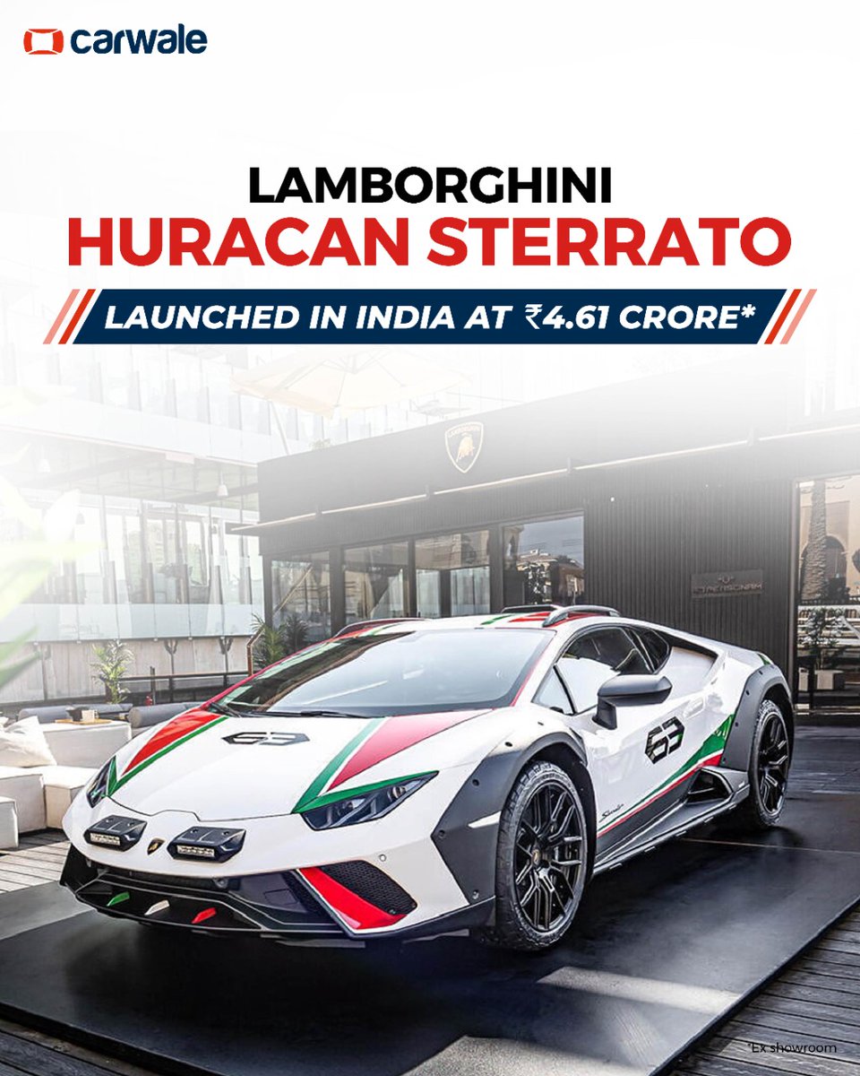 Lamborghini has announced the prices of the Huracan Sterrato for the Indian market, starting at Rs 4.61 crore* (ex-showroom). The off-road-focused version of the V10 supercar made its global debut last week.
#CWNews #Creative #Lamborghini #LamborghiniHuracanSterrato