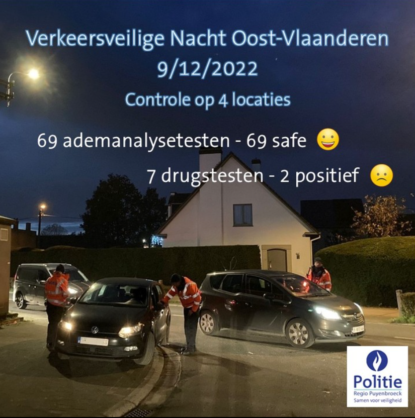 polzonepuy's tweet photo. In het kader van de ‘Verkeersveilige Nacht Oost-Vlaanderen’ organiseerde Politiezone Regio Puyenbroeck acties op 4 locaties. https://t.co/kBq6snRXRw  @ParketOVL  #gemeentelochristi #gemeentezelzate #gemeentewachtebeke #gemeentemoerbekewaas #verkeersveiligheid #samenvoorveiligheid https://t.co/bdVlsnFBbA