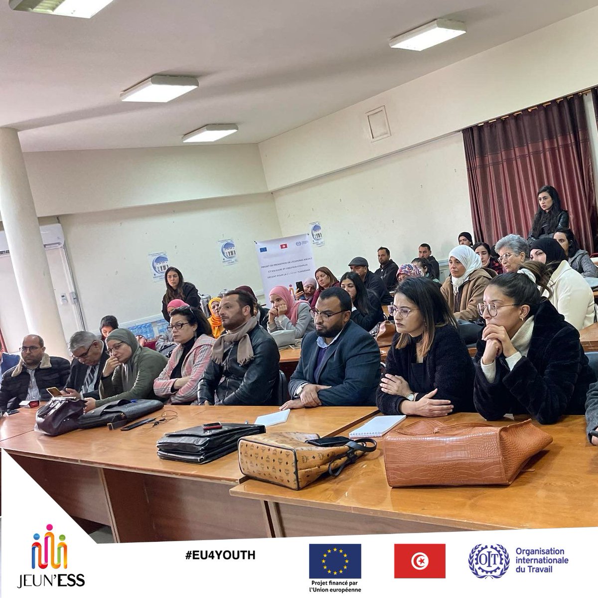 JeunESS_tn's tweet photo. #Session d'information autour du #social #innovation #fund , accueillie par la Faculté des #Sciences_Juridiques, Economiques et de Gestion de Jendouba, et organisée avec #CEED_Tunisia  et #Initiative_Jendouba.

#Jeuness
#EU4Youth
#Tunisie
#OIT
#Eu https://t.co/Fy6fv3STx6