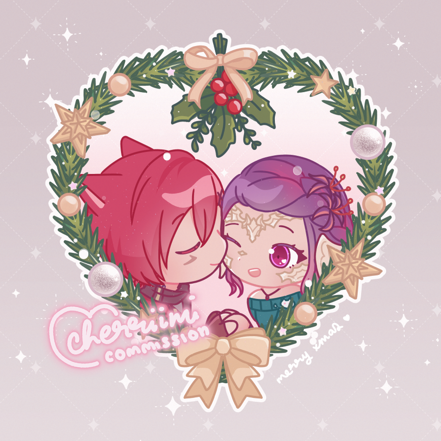 null 「first xmas ych batch all done thank you!」|𝙖𝙧𝙞𝙨𝙖 🐱🍒 cf16 G27-28のイラスト