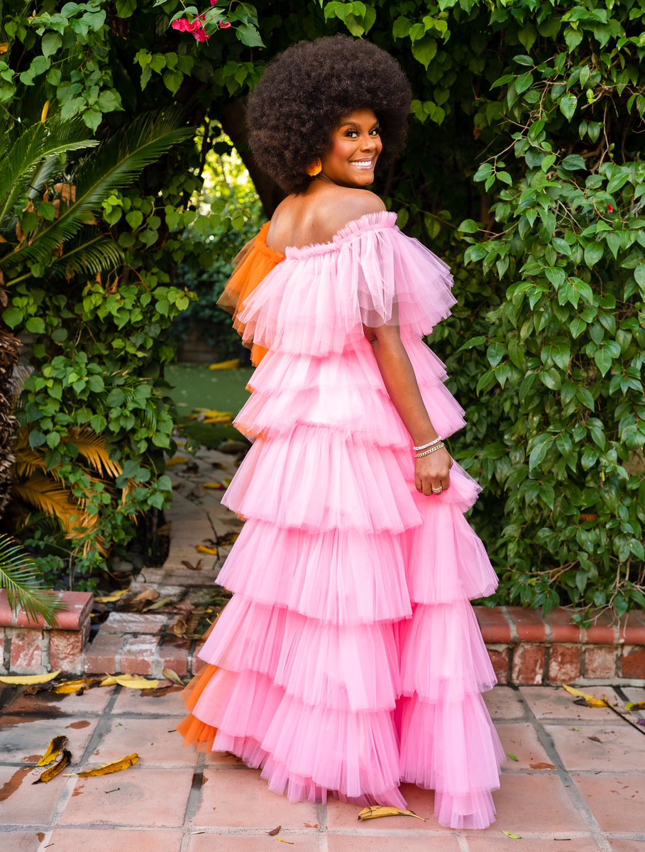 IamTabithaBrown's tweet photo. Tonights’s look at @TheEmmys ❤️  dress designed by 7 year old Brooke Lauren ❤️. I feel beautiful Brooke!!! Thank you!!l!!! https://t.co/nII3bdoSjQ