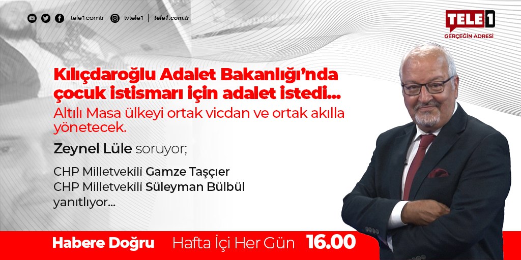 ➤Kılıçdaroğlu, Adalet Bakanlığı'nda: Çocuk istismarı için adalet istedi
➤Altılı masa ülkeyi ortak vicdan ve akılla yönetecek

<a href="/zeynellule/">Zeynel Lüle</a> soruyor, CHP Milletvekilleri <a href="/gamzetascier/">Gamze ŞENGEL TAŞCIER</a> ve <a href="/avsbulbul/">Süleyman Bülbül</a> yanıtlıyor

DEVAM EDİYOR