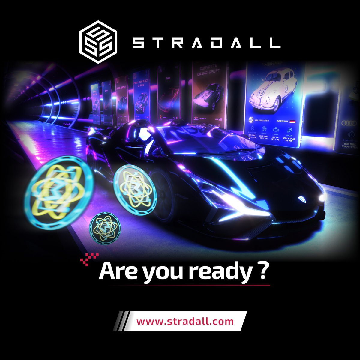 Are you ready for Stradall? ✊

We are a card-based #P2E  game in which players buy, sell, trade, collect and manage digital cards of prestigious #NFT cars.

Ready to join the race? 🏎️💨 Get ready for #Stradall and make those wheels spin!

#NFTs #Metaverse #blockchain