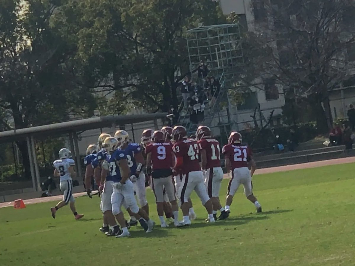 rowdies_oit's tweet image. 試合結果📣
vs6人制合同チーム(12/11　西京極補助球技場)

1Q 6人制合同　  0-0　常翔
2Q 6人制合同　14-0　常翔
3Q 6人制合同　  0-0　常翔
4Q 6人制合同　  0-7　常翔

常翔学園グループの摂南大学様と合同チームで戦えたことに誇りを思います。
来年に向けてお互い切磋琢磨して頑張ります❗