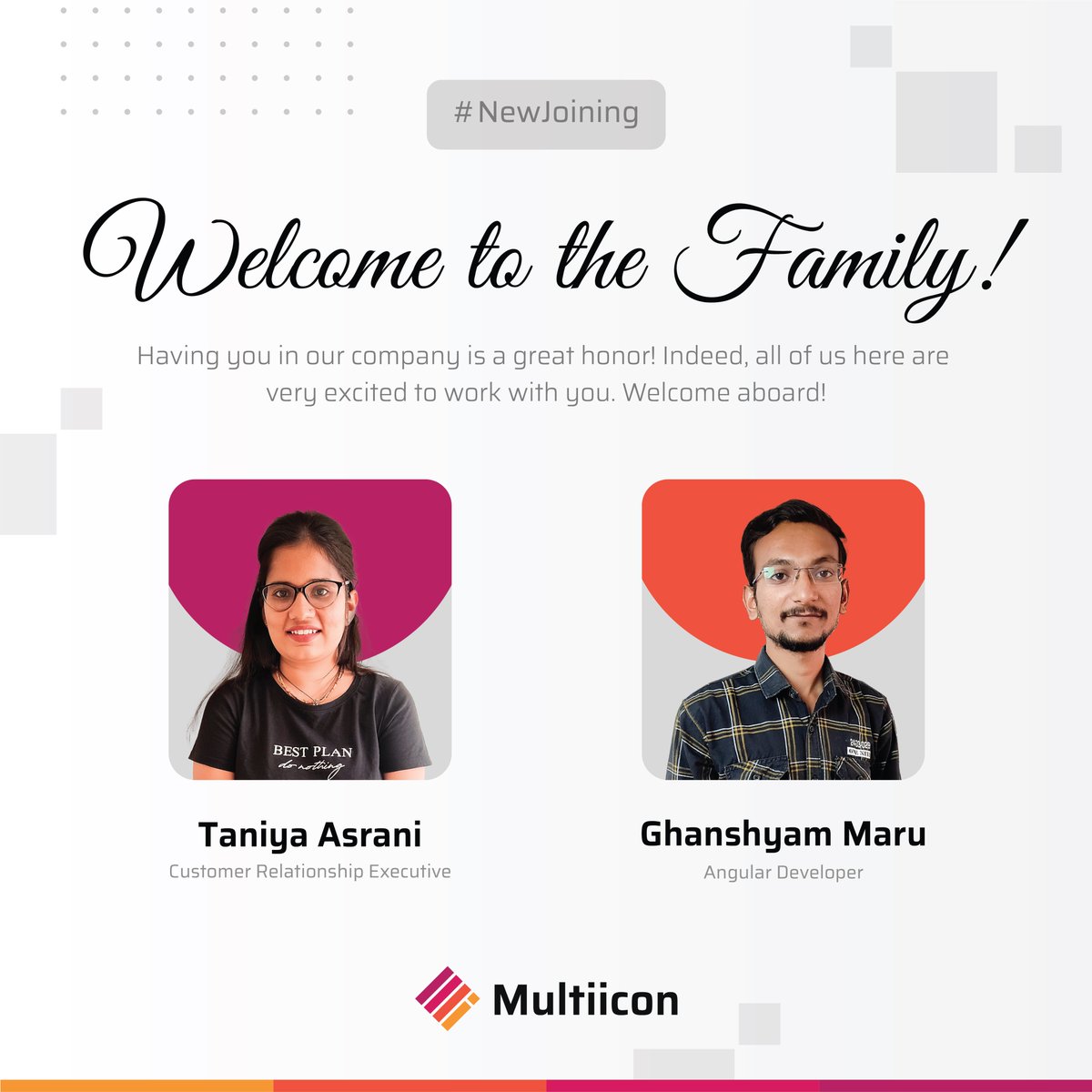 multiicon_in's tweet photo. The entire team of Multiicon is thrilled to #welcome you on board. We hope you’ll do some #amazing #work here!
🔯 https://t.co/xfrjCjz5T2
#multiicon #hiring #hiringnow #interns #job #rajkot #mumbai #india #corporate #office https://t.co/RuEAKGTQeR