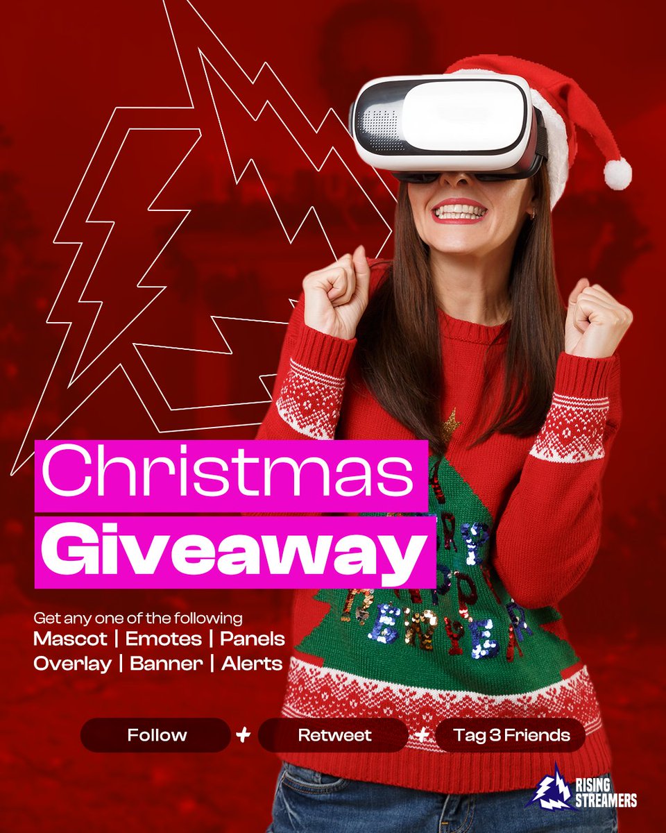 RisingStreamer's tweet image. 🔥 #RisingStreamers #ChristmasGift #twitch Giveaways! 

1️⃣ Follow @RisingStreamer 

2️⃣ RT + Like + tag 3 friends

3⃣ Comment what giveaway do you want!

🎁 300 lucky winners
📆 Until Dec 24, 2022, 8AM UTC

#Christmas #Giveaway #twitch #VTuberUprising #Vtuber #TwitchStreamers
