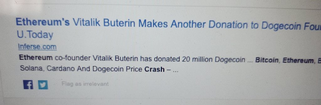 cryptobullish12's tweet photo. @doge got donation from vitalik https://t.co/vQBxZqu8Rz