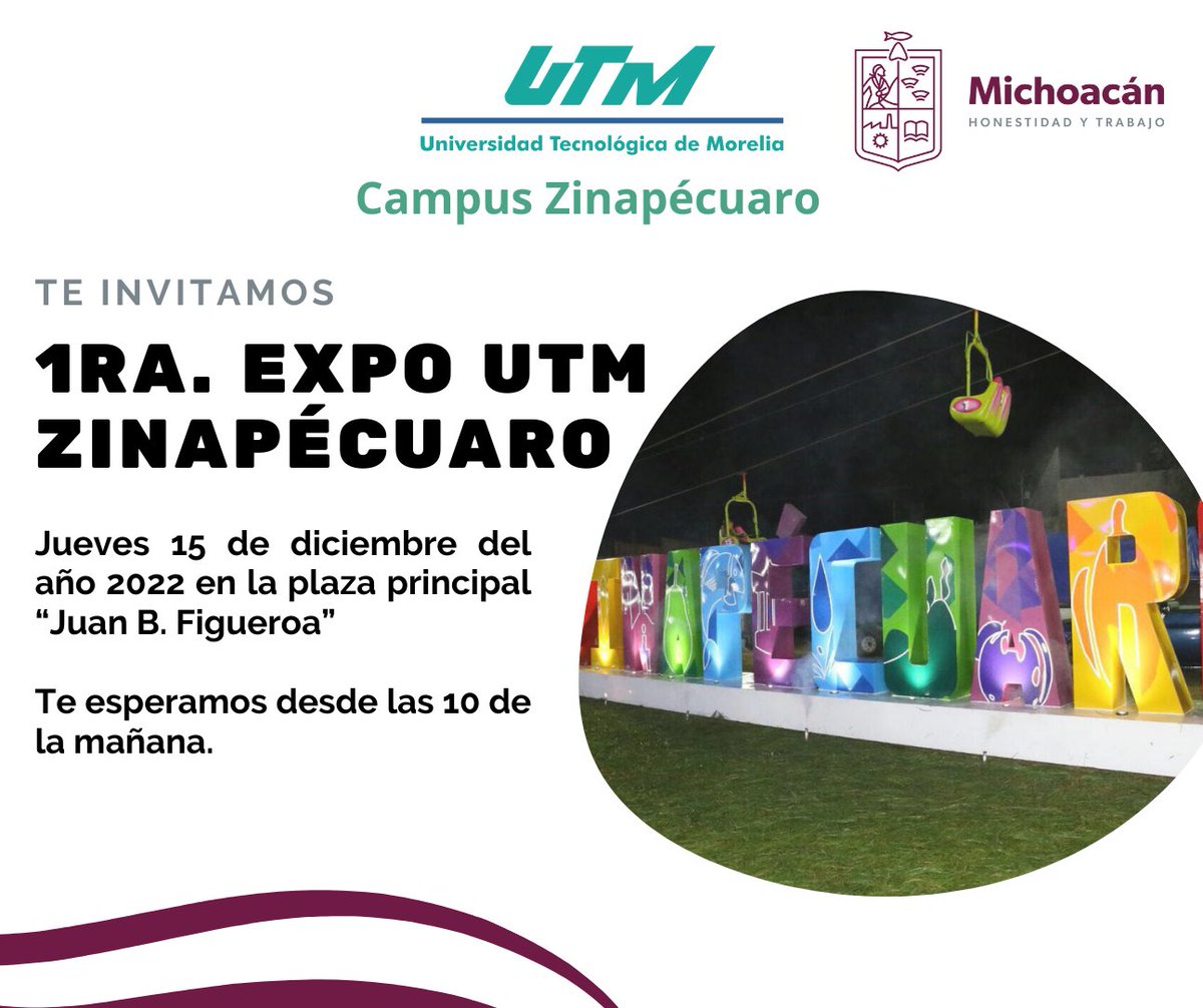 UTMorelia's tweet photo. Este jueves los estudiantes de la UTM en  el Campus Zinapécuaro tendrán una expo presentando lo que han aprendido en su 1er cuatrimestre. #SomosUTM #HonestidadyTrabajo https://t.co/iH2AG9WncG