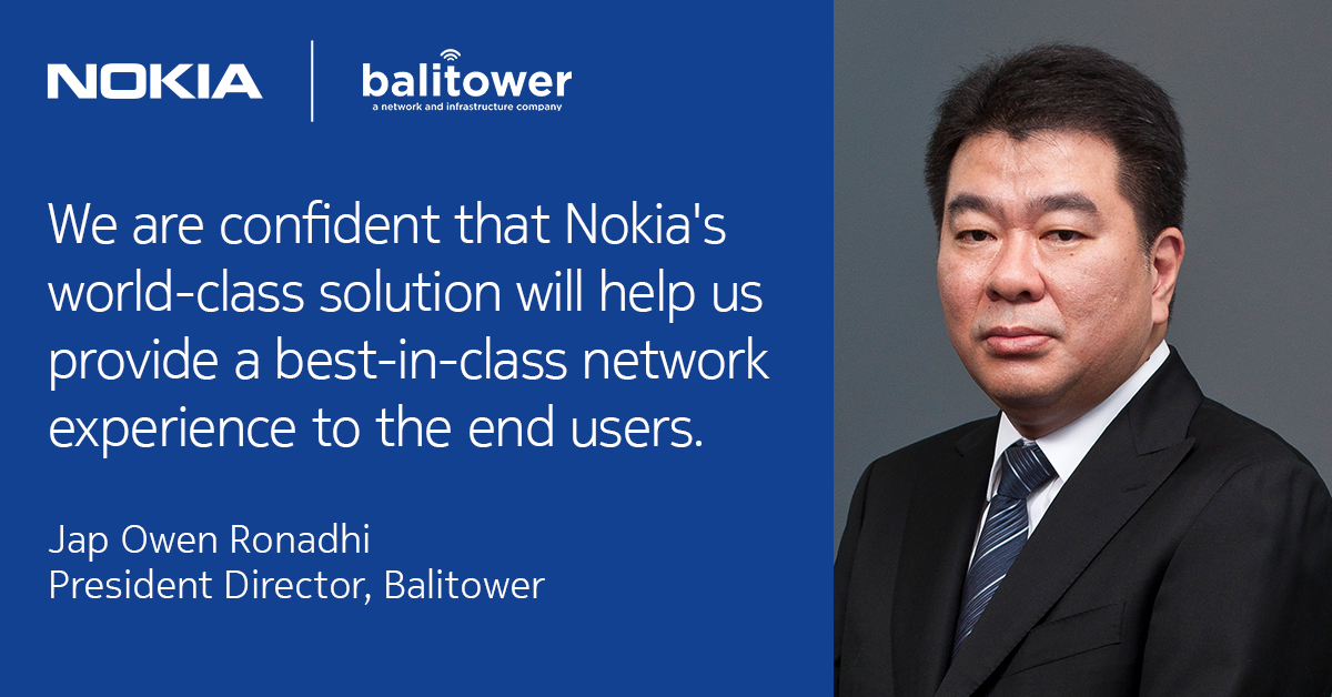 We are happy to collaborate with Balitower in delivering a seamless, superior and reliable Wi-Fi internet experience to the end users by utilizing our WiFi Beacon 2 in Indonesia.

Read more in the press release: nokia.ly/3BrDusq