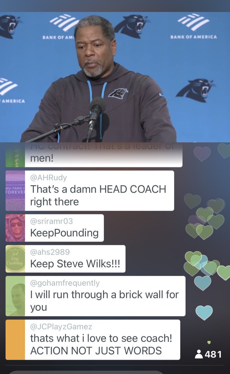 If you’ve ever watched the Panthers’ official live press conference feed after games on Twitter, it allows fans to comment in real time about what they are hearing from the head coach.
Here are 2 screenshot examples: one from Nov. 2021 and one from today.