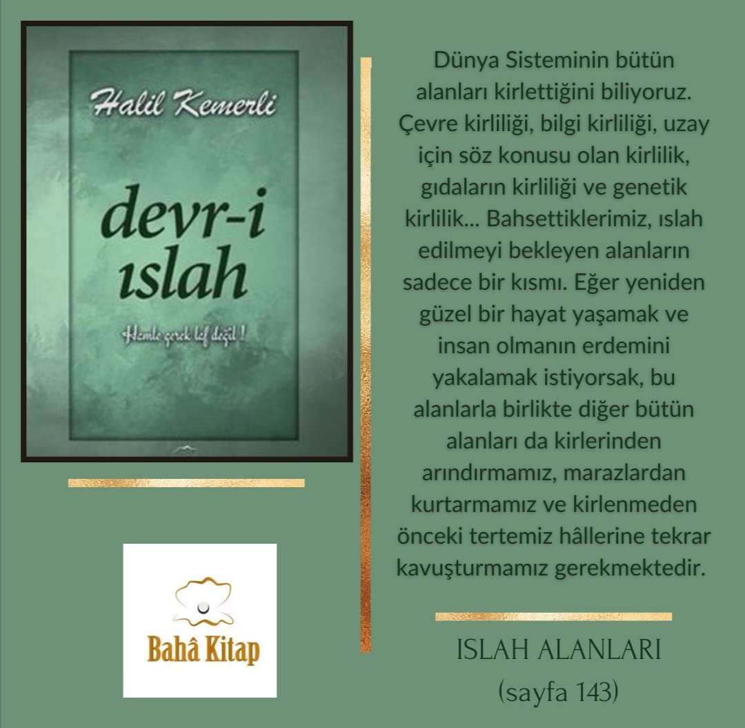 BahaKitap's tweet photo. #BahaKitap #BahaDersleri #HalilKemerli #DevriIslah https://t.co/us9cEym7VY