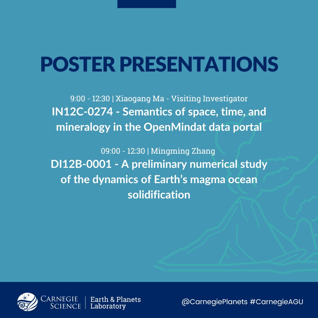 CarnegiePlanets's tweet photo. Planning your #CarnegieAGU schedule for #AGU22?

Make sure to catch these exciting presentations and sessions by @CarnegiePlanets scientists tomorrow (@miquai @s__morrison @MarshallXMa @Anirudh_14)! 

Find more info about @CarnegiePlanets at AGU here: https://t.co/UaQAhtRtEH https://t.co/fw8YnliSmZ