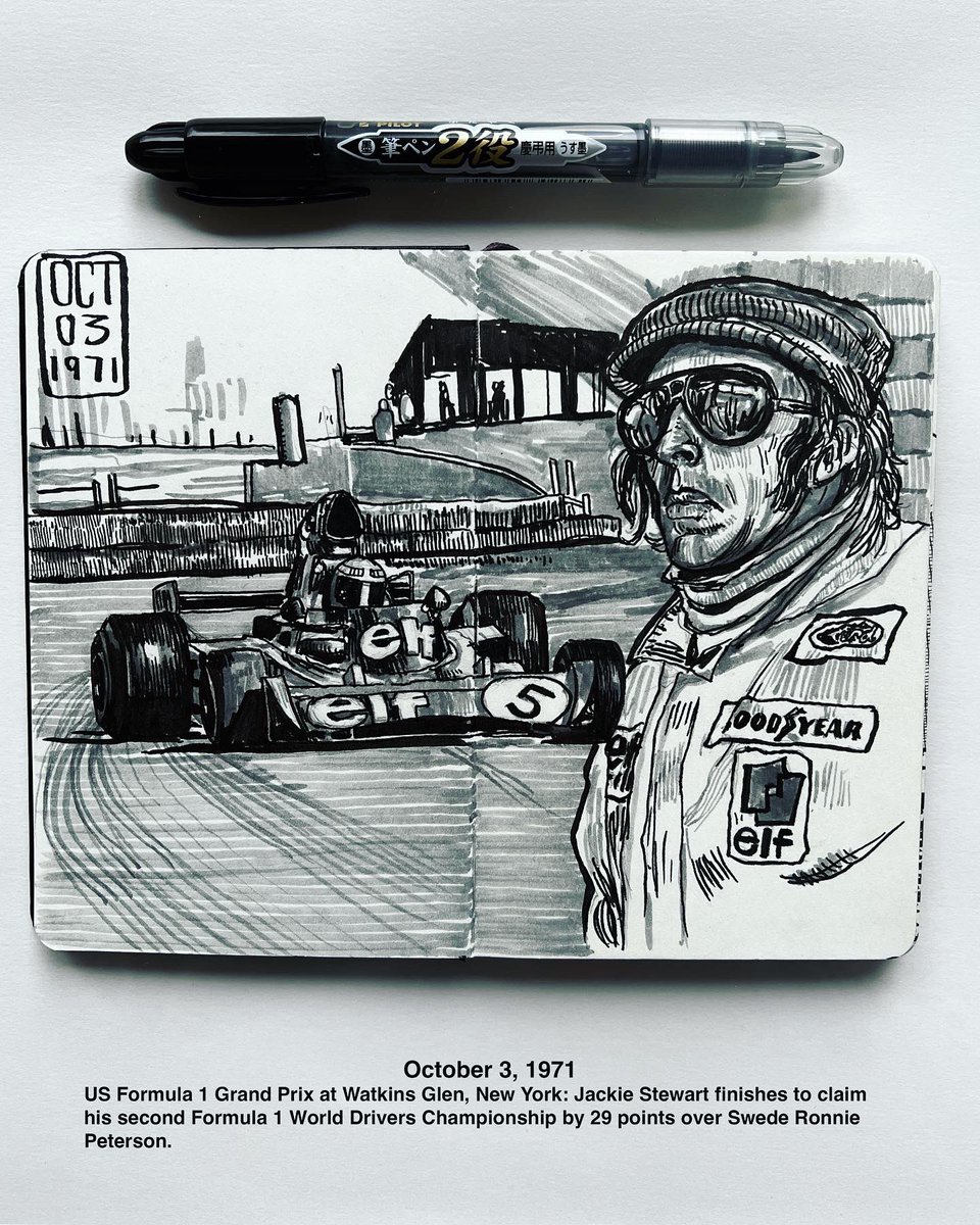 BrianBantog's tweet photo. 1/7 🧵
For #inktober 2022 I decided to sketch a significant historical sport event everyday of October in my small sketchbook. I got sidelined for a little while so I couldn’t complete the 31 by the end of October, but nevertheless I finished it. It was fun &amp; educational. https://t.co/xyxQS1zgdr