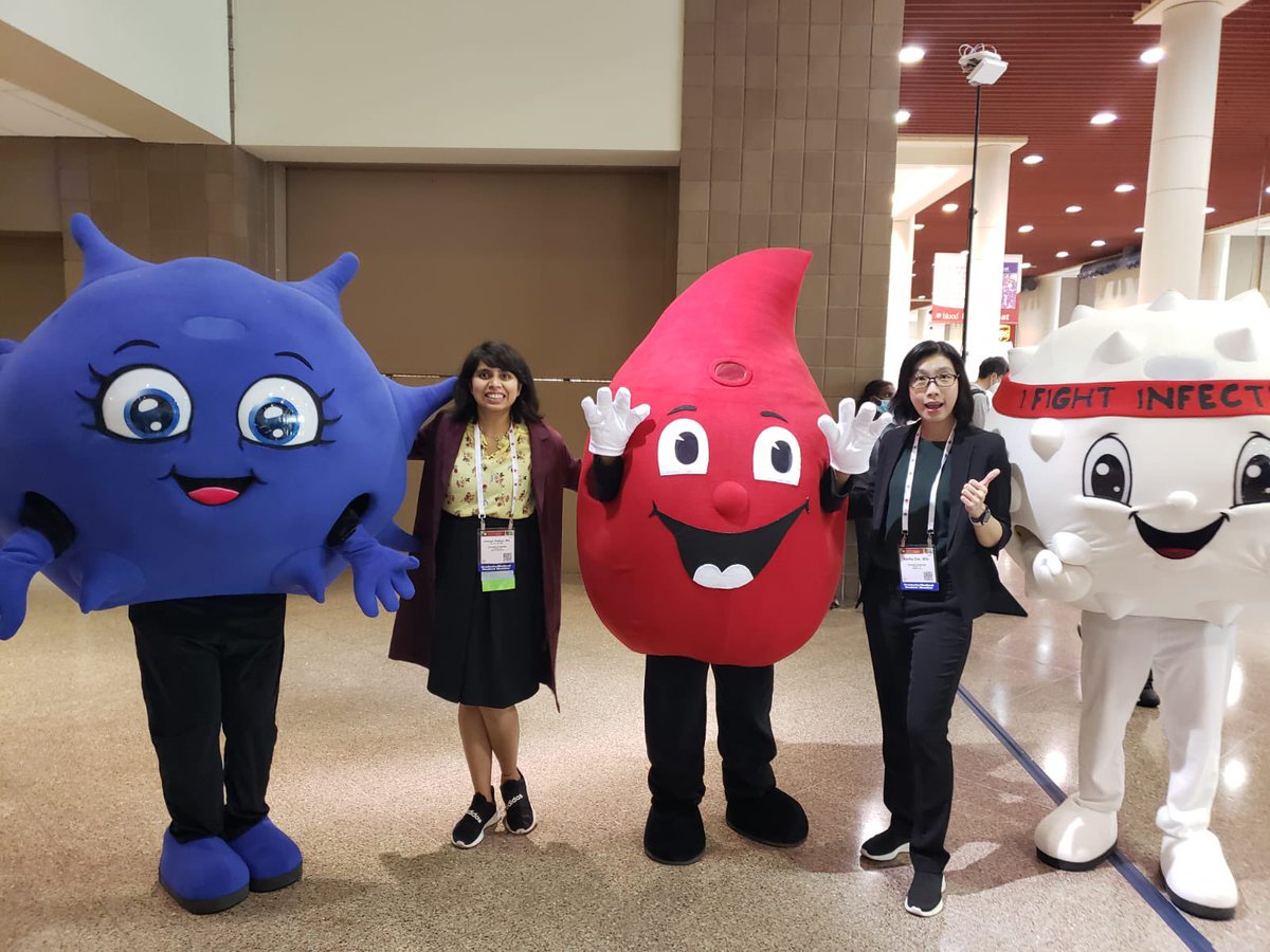 With Blood Drop 🩸, Luke, the leukocyte and Meg, the megakaryocyte #ASH22