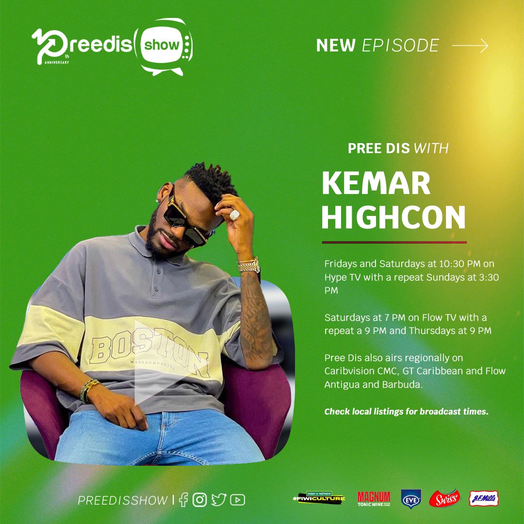 PreeDisShow's tweet photo. So Saucy was the song that brought recording artiste Kemar Highcon @kemarhighcon fame. The song released in 2019 was produced by Trackstarr. In our Fi Wi Culture series, Kemar shares the backstory behind "So Suacy".
#Preedis #preedisshow https://t.co/bYZKnW9aD7