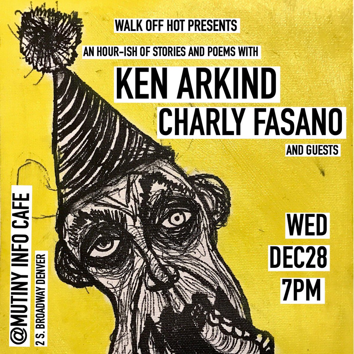 Tell your pals. Rare Denver appearance by poet Ken Arkind! #denverpoetry #denverpoetryreading #storytelling  #denverart