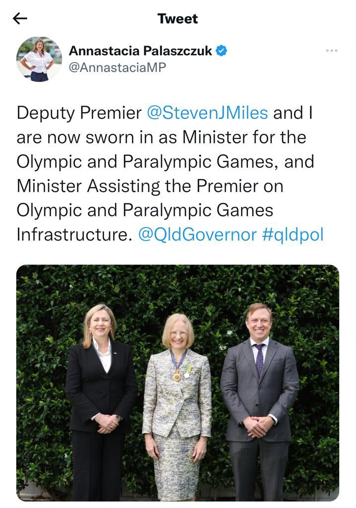 JarrodBleijieMP's tweet photo. What? @AnnastaciaMP, you want a congratulations? Don't think so. It's taken you a year. You have shown so much disrespect to our Paralympians! @DavidCrisafulli and I have had Paralympics in our titles from the start. You arrogantly refused for a year. You've checked out! #qldpol https://t.co/OEsD6i6s8p