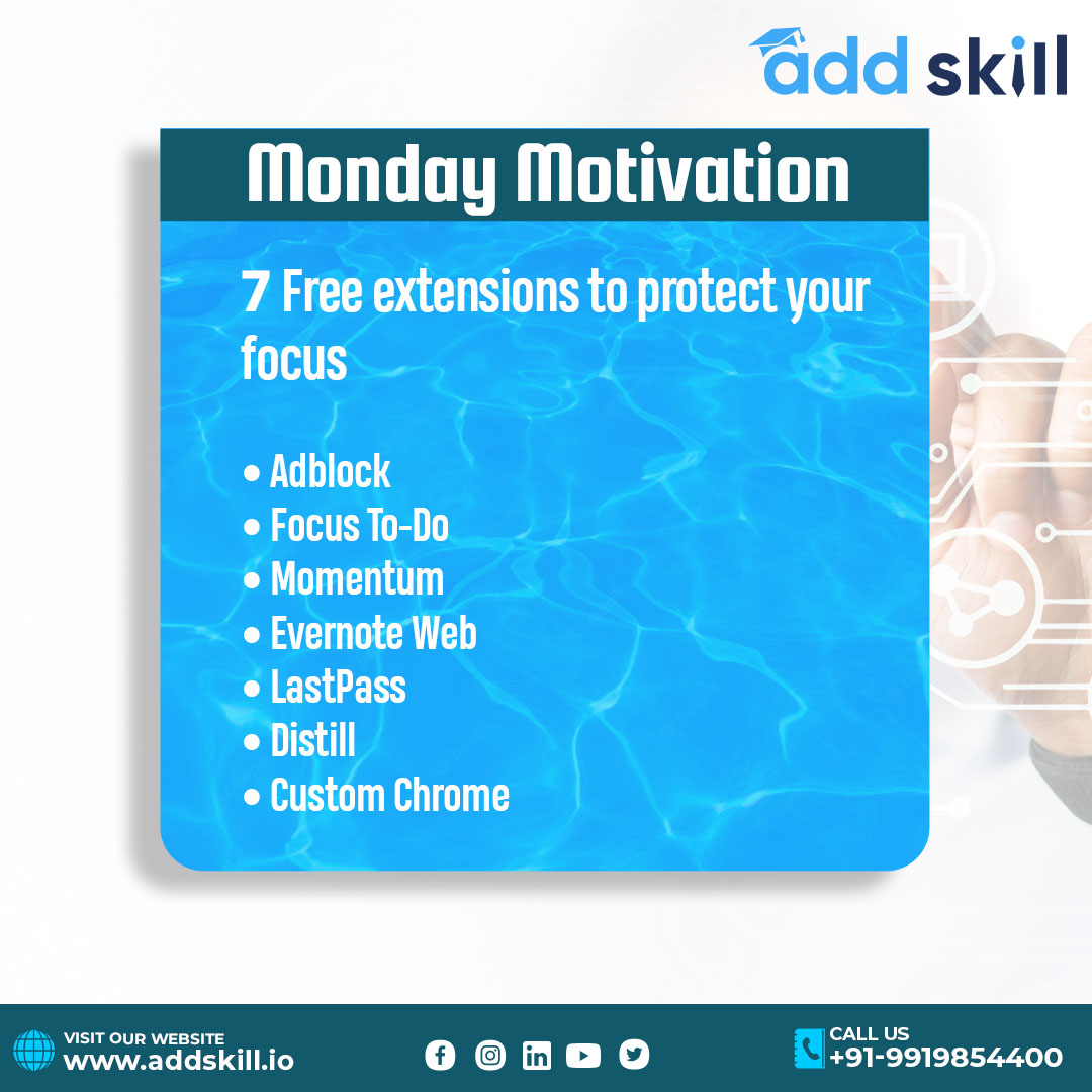add_skill's tweet photo. Extensions to protect your focus...
.
.
.
#addskill #coding #fullstackdeveloper #softwaredeveloper #softwaredevelopment #frontenddeveloper #backenddeveloper #developer #developerlife #codingchallenge #frontenddevelopment #backenddevelopment #codingisfun #codingTip #codingtips https://t.co/pQExe3G0Zh