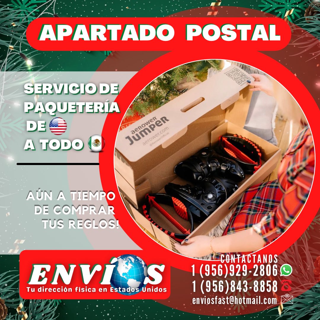 Envios_'s tweet photo. Tus compras en una sola dirección.
Tu dirección física en Estados Unidos 
◉ Renta Tu Apartado Postal
◉ Paquetería de 🇺🇸 a todas las ciudades de 🇲🇽.
DIRECTO:
📲 (956) 843-8858 
📲 (956) 929-2806  whastapp https://t.co/yoURUsILqP
📧 enviosfast@hotmail.com https://t.co/kmpb3IGlnN