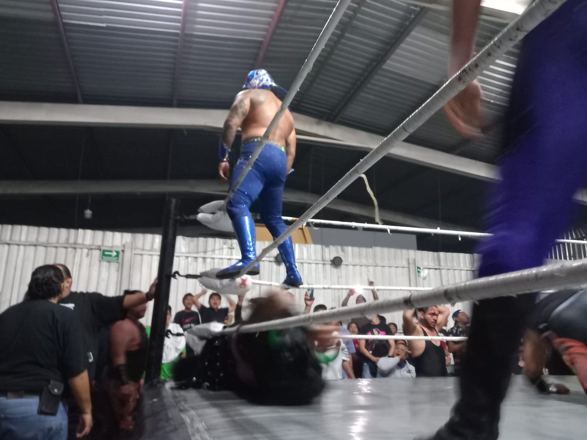 LaTijeraLucha's tweet image. En un cierre espectacular del cu4rto anivers4rio de #NGLL en la #ArenaRobertoPaz,en relevos atómicos la esquina técnica se logra imponer #ElGallo, #DMTAzul, #HerodesJr y #El Oriental a los rudisimos de #AAA, #Chessman #Tauro #Raima y #ReyEscorpion,al final,los elementos de #AAA..