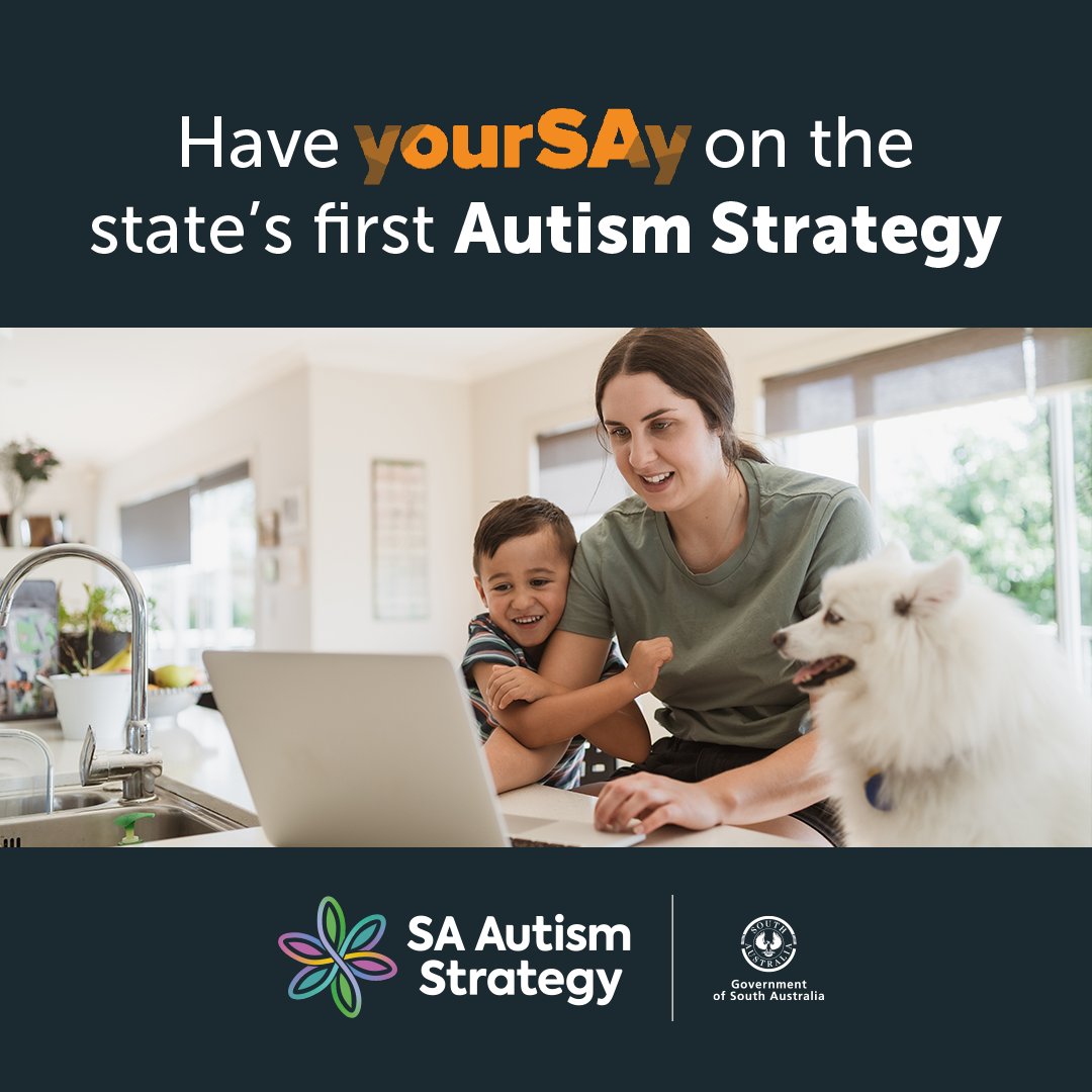 Be part of shaping the state’s first Autism Strategy! Have #YourSay until 20 February 2023: yoursay.sa.gov.au/state-autism-s… #HumanServicesSA #MakingADifference #Autism #Autistic #Accessibility #Inclusion