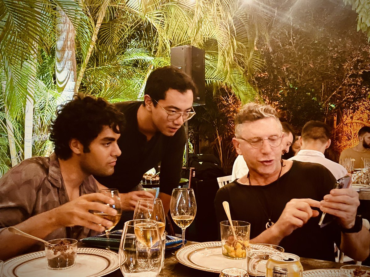 matr_lab's tweet photo. Riding out of #ArtBasel with a bang. 

Thank you @sinclair_toffa for inviting us to the best dinner party at @ArtBasel #miami ! 

Cheers to the brilliant #Web3 teams who hosted, @mural_xyz and #Sona. https://t.co/NqdGnOwz4T