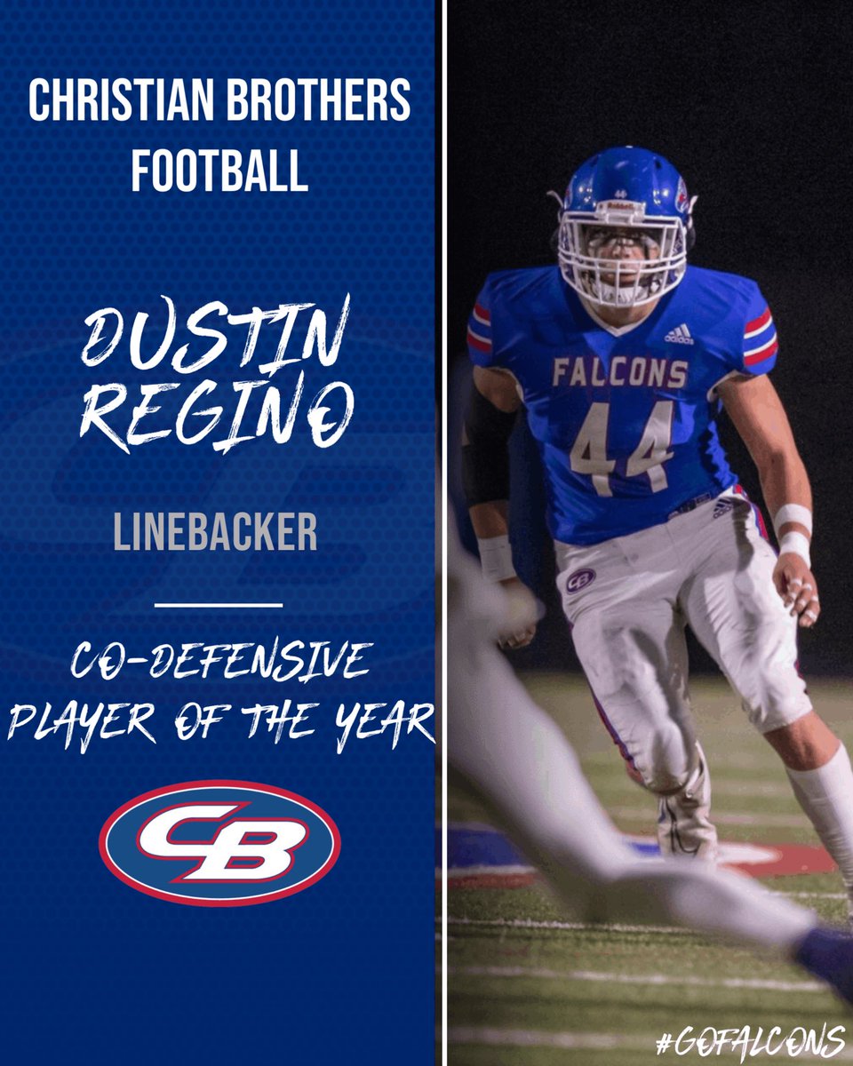 Christian Brothers Football (@brothersvarsity) on Twitter photo Congratulations to these players on earning team award to cap off our great season! #GoFalcons
MVP - <a href="/phillipbelliii/">Phillip Bell III</a>
OPOY - <a href="/erik28jensen/">Erik Jensen</a>
Co-DPOY - <a href="/howard_lando/">Landon Howard</a>
Co-DPOY - <a href="/dustin_regino/">Dustin Regino</a> Congratulations to these players on earning team award to cap off our great season! #GoFalcons
MVP - <a href="/phillipbelliii/">Phillip Bell III</a>
OPOY - <a href="/erik28jensen/">Erik Jensen</a>
Co-DPOY - <a href="/howard_lando/">Landon Howard</a>
Co-DPOY - <a href="/dustin_regino/">Dustin Regino</a>