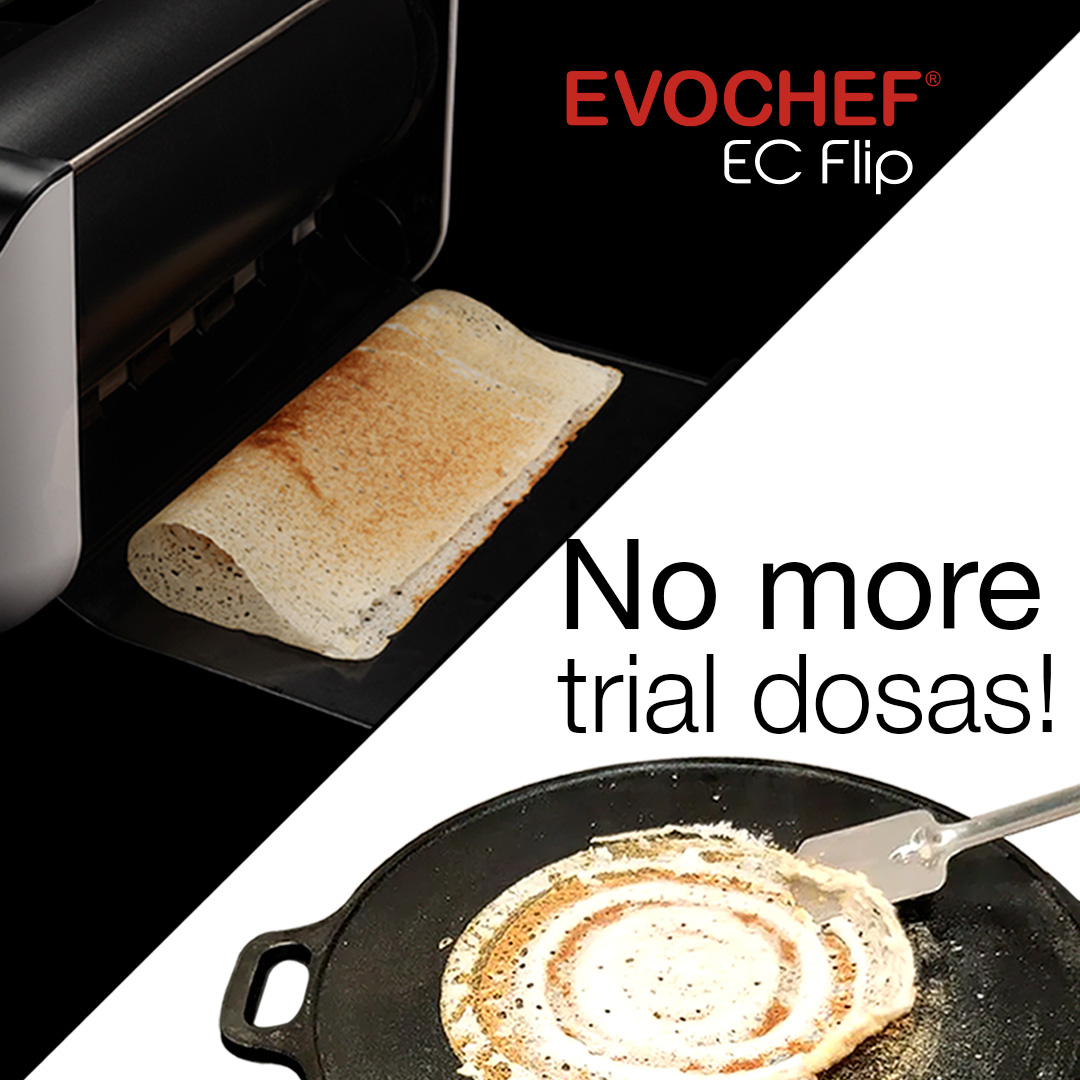 evochef_india's tweet image. Say goodbye to trial #dosas #getitrightthefirsttime!

Order yours today and receive free shipping! evochef.in

✅ 3 Steps- Click. Load. Eat 
✅ Available in 4 Colours 
✅ Hassle Free Dosa Making 
✅ Endless Types of Dosas in 1 minute 
✅ No Cost EMI plans