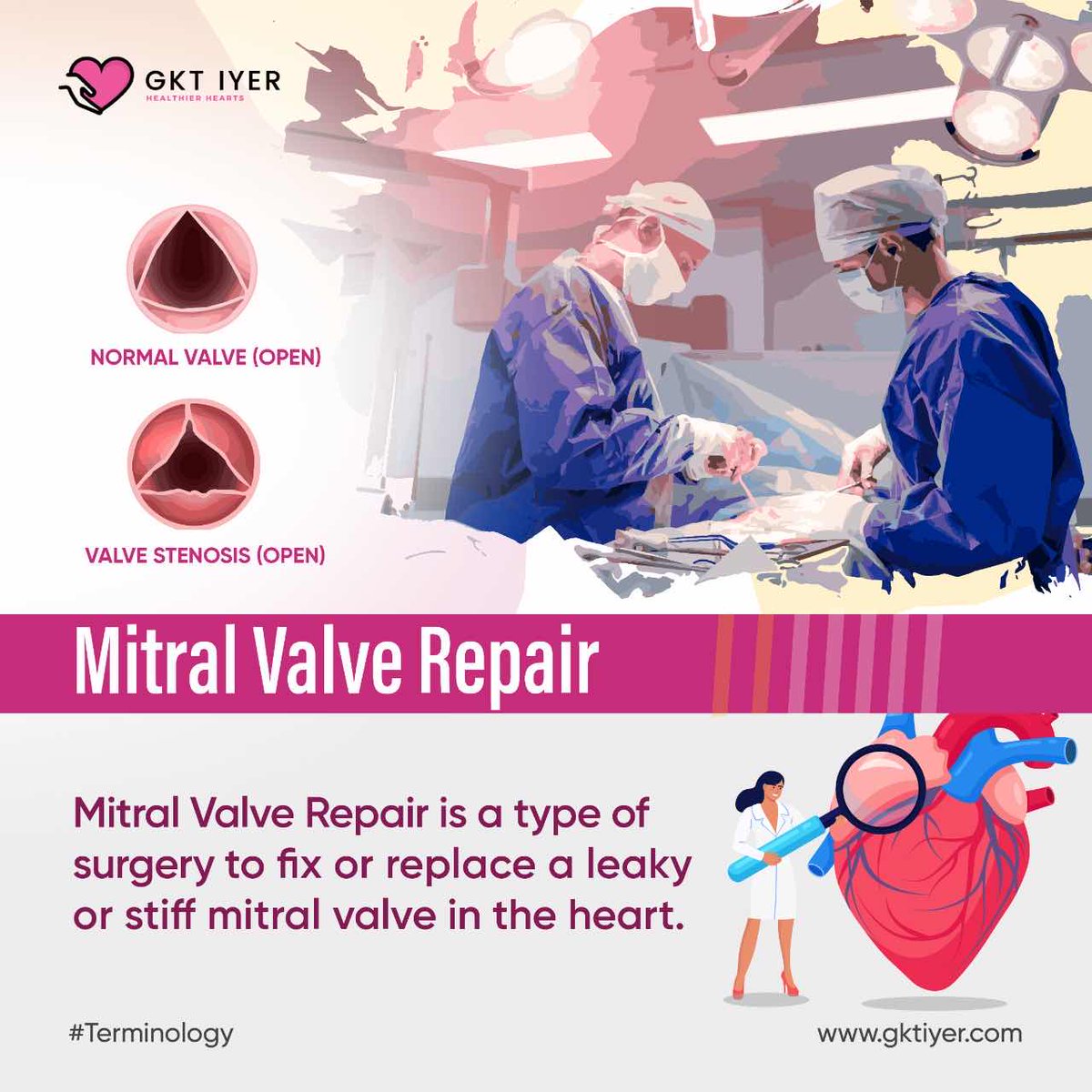 Mitral Valve Repair is a type of surgery to fix or replace a leaky or stiff mitral valve in the heart.

Reach us today at gktiyer.com, to know more. 

#mitralvalverepair #gktiyer #healthierhearts #healthyliving