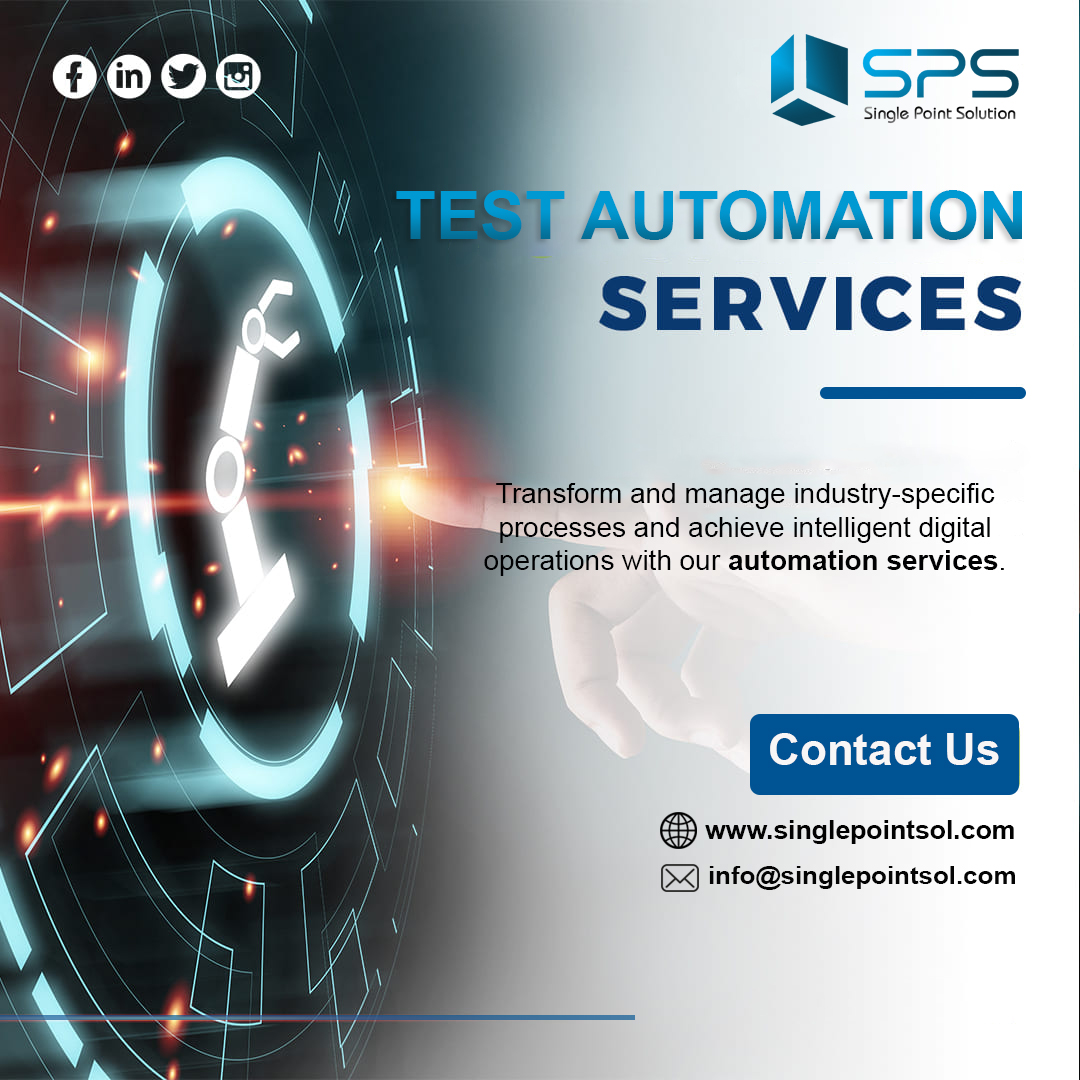 Improve Your Business Efficiency with Effective Software Testing Automation Services ·
To know more visit us at: singlepointsol.com
#testautomationservices #testautomationframework #devopsintegration #automationtesting #softwaretestingservices #SinglepointSolutions #SPS