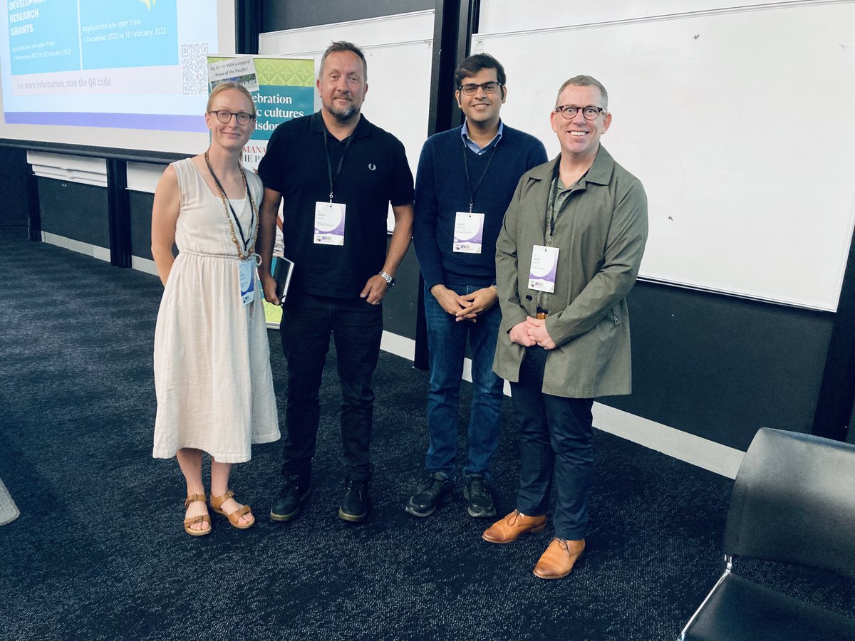DrUjjwalKrishna's tweet photo. Stoked to win the 2nd prize at #DevNet2022's PhD student presentation competition for my work on research uptake in donor agencies, and to speak on embedded research with recent @latrobe PhD graduates @finlaysoncait & Glenn Bond on a panel ably chaired by Jason Myers, ED @oxfamnz https://t.co/Dm8qxZroMo
