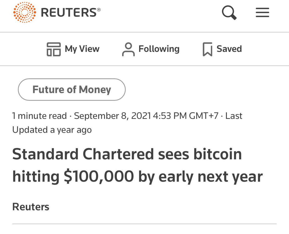 PRHacks's tweet image. Standard Chartered calling for 5k #Bitcoin makes me bullish 😂. The same bank called for 100k #BTC only last year!