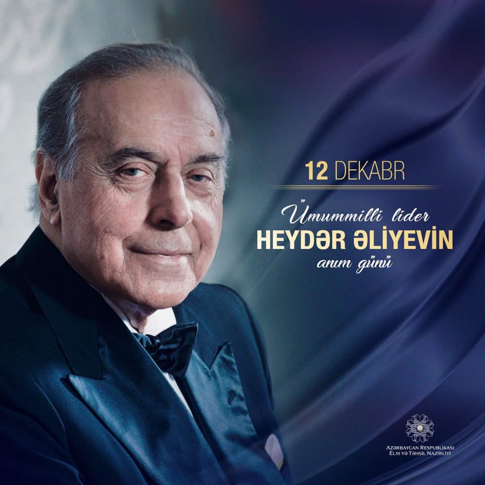 EminAmrullayev's tweet photo. 12 dekabr Azərbaycan xalqının ümummilli lideri, müstəqil Azərbaycan dövlətinin qurucusu, görkəmli siyasi və dövlət xadimi Heydər Əliyevin anım günüdür. Ulu öndər Heydər Əliyevin əziz xatirəsini böyük hörmət və minnətdarlıqla yad edirik. https://t.co/uKuuMtMaj5