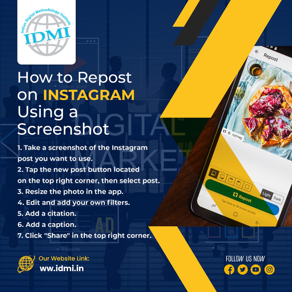 IdmiOfficial's tweet photo. For more interesting digital marketing tips, follow us now.

https://t.co/qQvZeuK9N9

#digitalmarketing #courses #training #career #growth #jobs #seo #smm #googleads #knowledge https://t.co/RNWzFbb17r