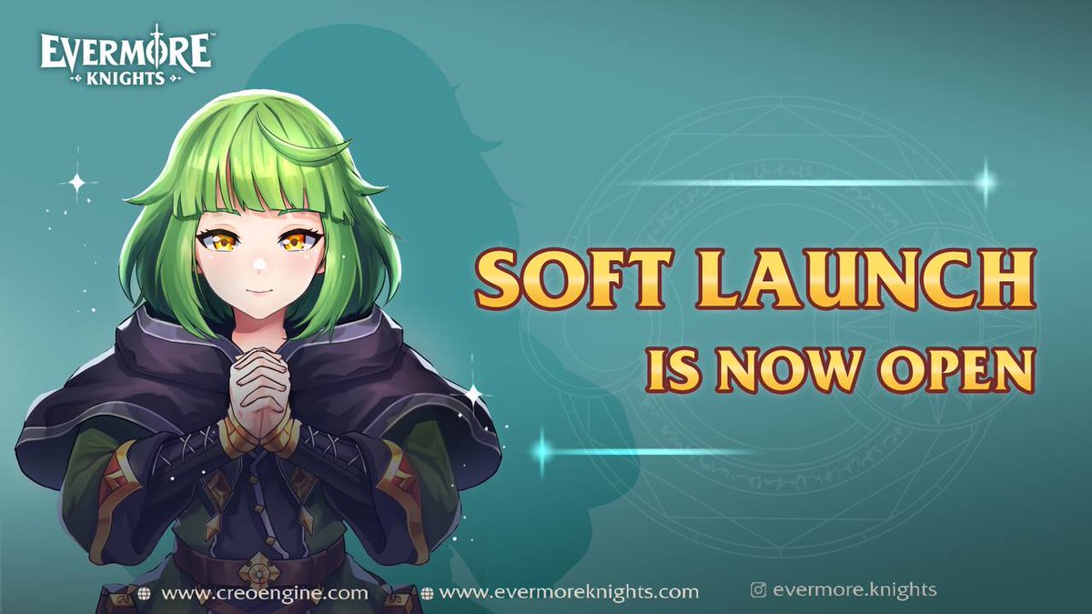 creo_engine's tweet photo. 📢Evermore Knights Soft Launch is here!

⚔️Download @EvermoreKnights on Google Play by clicking on this link: 
https://t.co/h6nYD82dBX

Join Discord for more information: https://t.co/zDKNezZCi2

#GameFi #CreoPlay #EvermoreKnights #CreoEngine #JRPG https://t.co/1giJ7YC3Uk