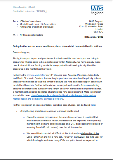 western4uk's tweet image. Going further on our winter resilience plans: more detail on mental health actions - NHS England

#mental_health #strategic_planning #resource_management #winter_planning #greylit #greyliterature #nglc 

tinyurl.com/nglc221124081