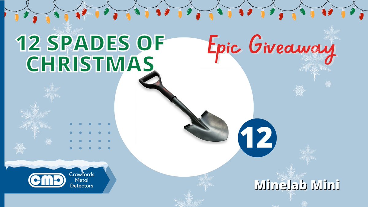 Final day!
Win the Minelab Mini spade!

To enter all you have to do is like and #retweet this post, and we'll draw the winner tomorrow!
See Facebook for full T’s &amp; C’s

crawfordsmd.com/metal-detectin…
#minelab #detecting #dig #metaldetecting #christmas #prizedraw