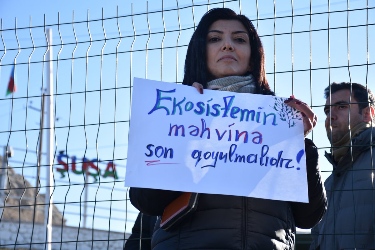 SevinjFadai's tweet photo. Civil society's peaceful protest against environmental terrorism in Karabakh - face to face with Russian peacekeepers

#karabakhisazerbaijan #againstarmenianterrorism https://t.co/JxdvLGJZFd
