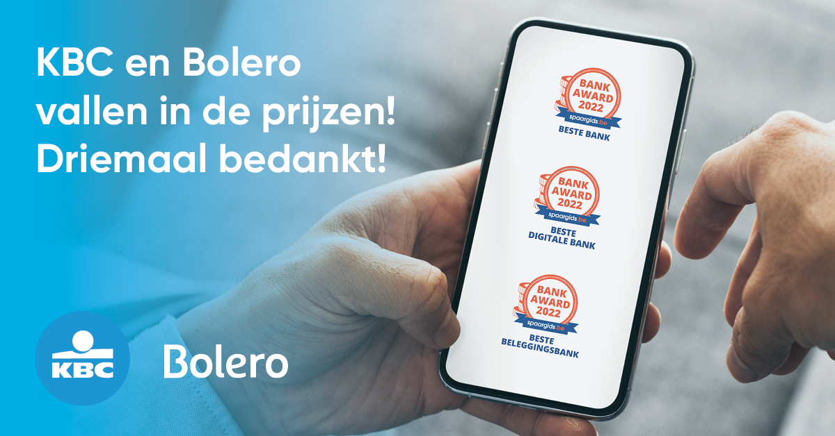 Wat een eer! Dankzij jouw stem én vertrouwen bekroonde Spaargids.be ons opnieuw tot Beste Bank en Beste Digitale Bank! 
<a href="/Bolero_BE/">Bolero</a> won de award voor Beste Beleggingsbank, onze kantoren werden knap tweede in de categorie Beste Kantorennetwerk. Enorm bedankt! #trots