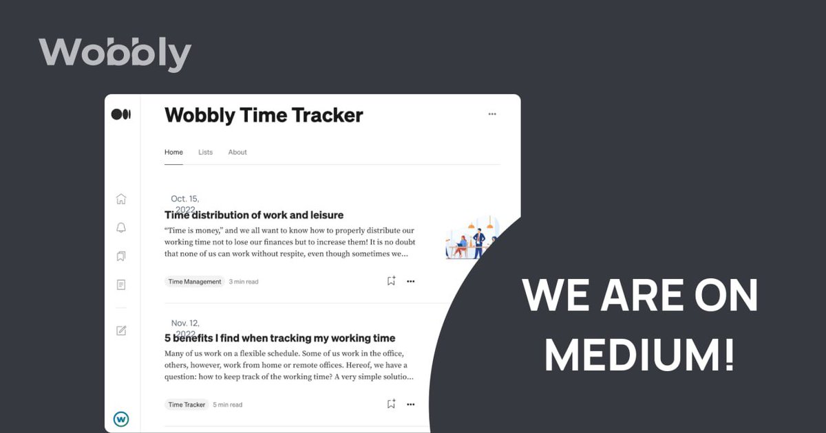 wobblytimer's tweet photo. We are on Medium!

Read the latest news and interesting topics on our Medium page.

We share with you our expert opinion on current topics.

Follow the link 👉 https://t.co/logMQjV8WP
#timemanagement #timetracker #timetracking #timetrackingsoftware #timetrack https://t.co/DM7x0RF8Ln