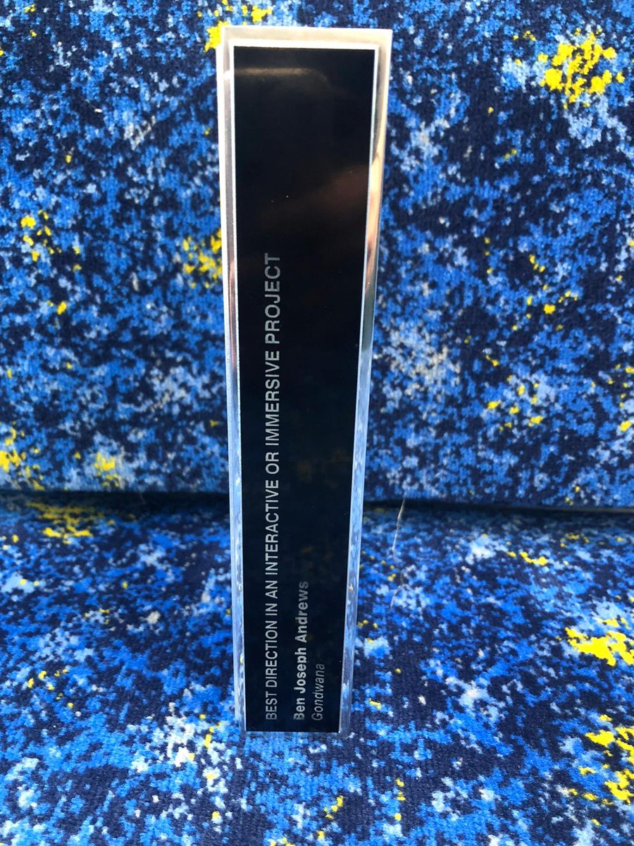 Holy moly! Gondwana picked up the Australian Director’s Guild award for Best Immersive. We’re humbled! Dedicating this to the late Uncle Ray Pierce, a Kuku Yalanji elder of the Upper Daintree who worked tirelessly to keep his incredible culture strong ✊🏽