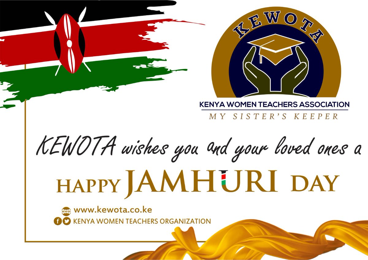 kewotam's tweet photo. Let's celebrate together
@kewotam @TEACHERSofKENYA  
#Nyayo #JamhuriDay https://t.co/Rdue2sjmE7
