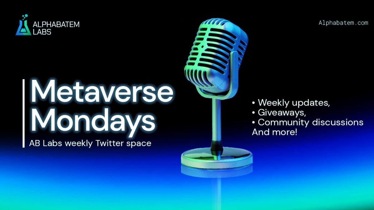 alpha_batem's tweet image. We will be going live with @Control_C_Club @Jelly_Bree. Looking forward to seeing you there!

Topic - #ChatGPT, #Metaverse, #AIart  

⏰9:00 pm Monday, Eastern Time (ET)
📌Space Link 👇 

#NFTCommunity #VirtualReality